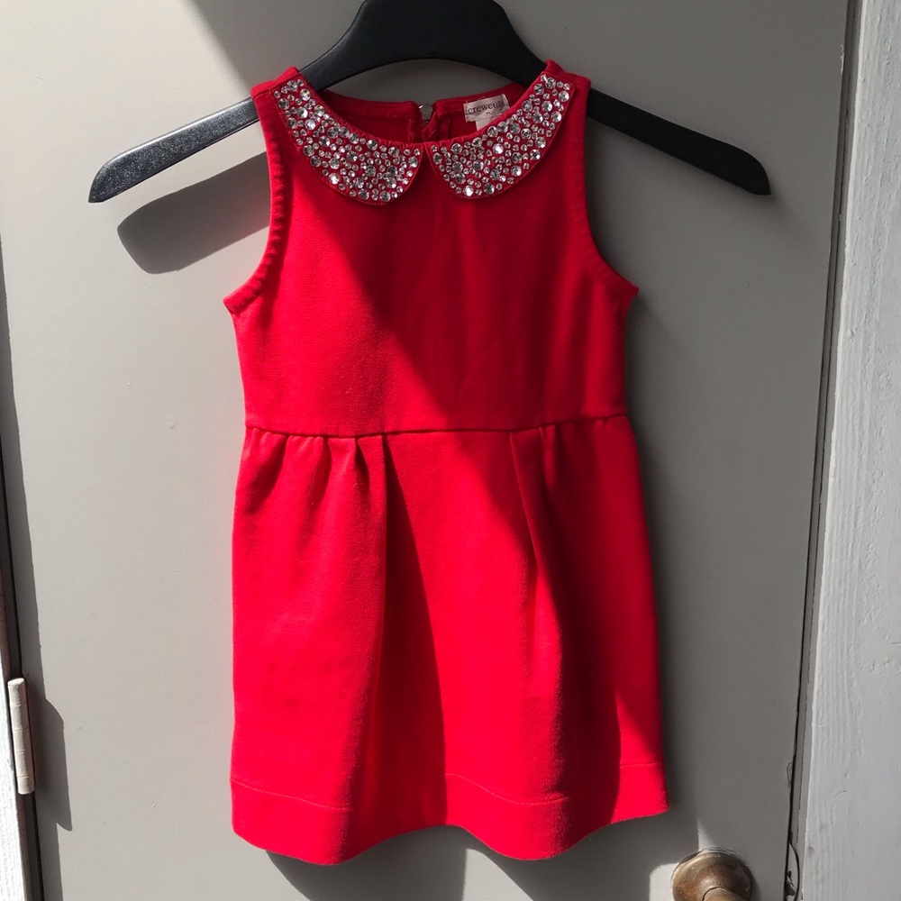 Crewcuts Red, Jeweled Collar, Zip Up, Sleeveless, Dress